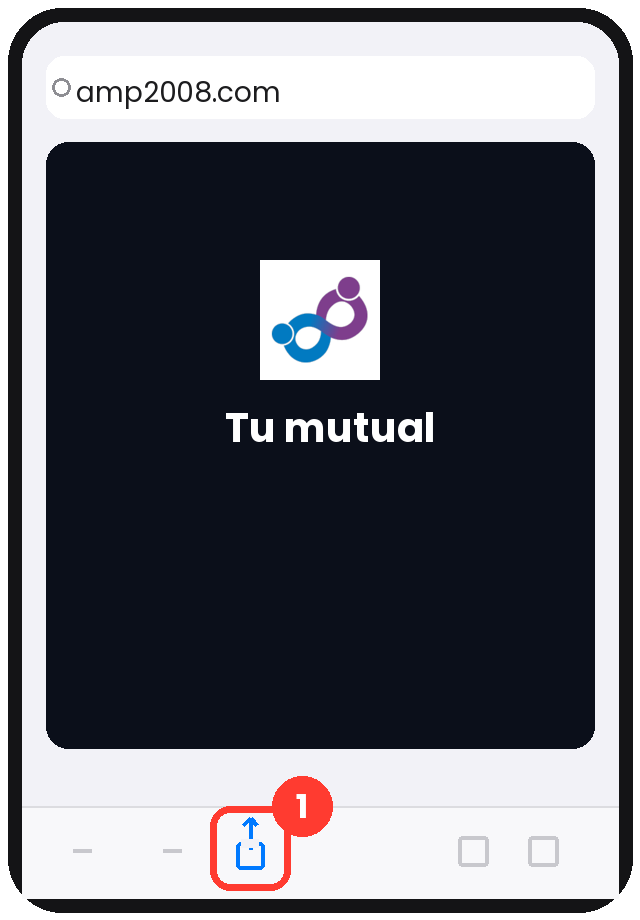 Paso 1: tocar Compartir en Safari